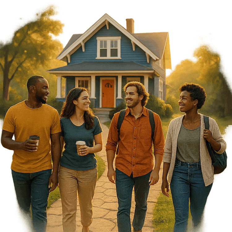 A supportive group in a calm environment